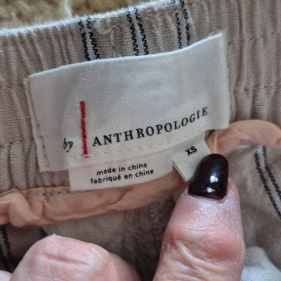 ANTHROPOLOGIE  Seashore  Linen Striped pants Sz.XS - Picture 10 of 11